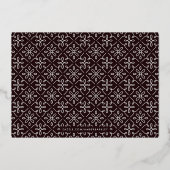 フォイル華美フレームシーズンズグリーティングホリデーカード 箔招待状 (裏面)