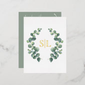 フォイル詳細カード招待状パック 箔招待状ポストカード (正面/裏面)