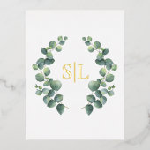 フォイル詳細カード招待状パック 箔招待状ポストカード (正面)