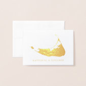 フォイル詳細ナタケットの地図 | ウェディング 箔カード (封筒付き正面)