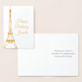 フォイル誕生日カード、ハッピーバースデーカード、パリ 箔カード (ディスプレー)