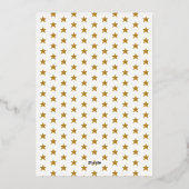 フォイル金ゴールドグリッタースターズラブクリスマスフォトハート 箔シーズンカード (裏面)