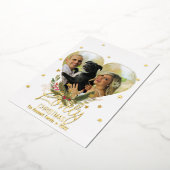 フォイル金ゴールドグリッタースターズラブクリスマスフォトハート 箔シーズンカード (回転した状態)