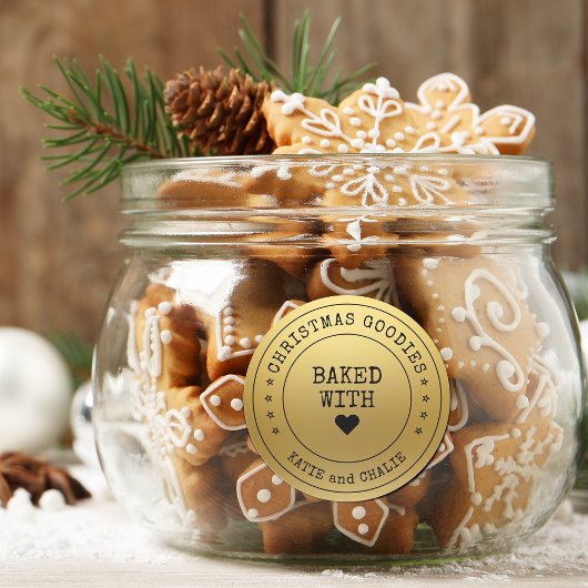 フォイル金ゴールドプリントクリスマスグッズ ラウンドシール