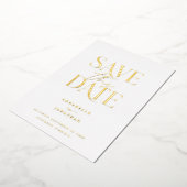 フォイル非エレガント写真植物保存日 箔招待状 (回転した状態)