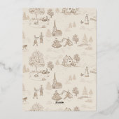 フォイル12日のクリスマストイレホリデーフォトカード 箔招待状 (裏面)