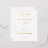 フォイル4.25インチx5.6インチホリデーポストカードプリント 箔シーズンポストカード (正面/裏面)