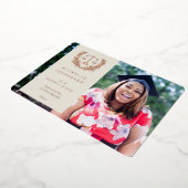 フォイル/オイスター法律学校卒業発表 箔招待状 (回転した状態)