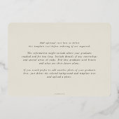 フォイル/オイスターJD法はかりで測卒業発表 箔招待状 (裏面)