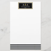 フォイル・クロス・トリオ・ストライプの宗教 便箋 (正面)