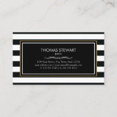 フォイル・クロス・トリオ・ストライプの宗教 名刺 (裏面)