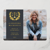 フォイル/グレーJD法のはかりで測卒業発表 箔招待状 (正面)