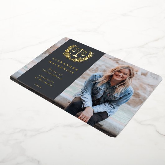 フォイル/グレーJD法のはかりで測卒業発表 箔招待状 (回転した状態)