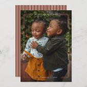 フォイル・モダンメリー・クリスマス・フォトカード1枚写真 シーズンカード (正面/裏面)