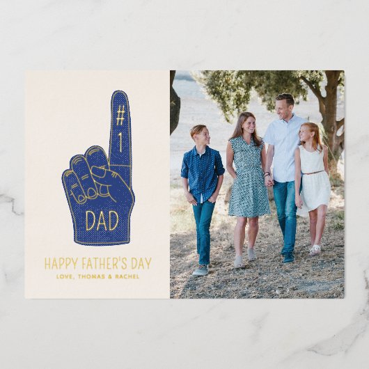 フォイル#1パパフォームフィンガーファーズデイフォトカード 箔シーズンカード (正面)