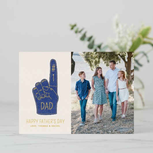 フォイル#1パパフォームフィンガーファーズデイフォトカード 箔シーズンカード (立ち正面)