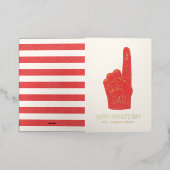 フォイル#1パパフォーム指父の日のグリーティングカード 箔グリーティングカード (外側レイダウン)