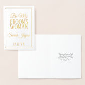 フォイルBe My Groomswoman Request Proposal Card 箔カード (ディスプレー)