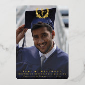 フォイルDO Asclepius卒業写真の発表 箔招待状 (正面)