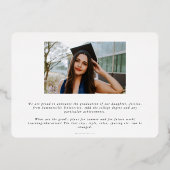 フォイルDO Asclepius卒業写真の発表 箔招待状 (裏面)