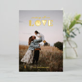 フォイルgeoラブオーバーレイバレンタインデーカード 箔シーズンカード (立ち正面)