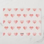 フォイルGeo Love Valentine's Dayフォトカード – サーモン 箔シーズンカード (裏面)