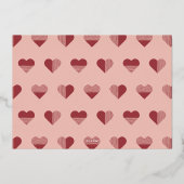 フォイルGeo Love Valentine's Dayフォトカード – Peach 箔シーズンカード (裏面)