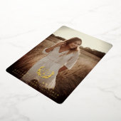 フォイルJD法はかりで測卒業写真発表 箔招待状 (回転した状態)