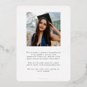 フォイルMDアスクレピウス卒業写真発表 箔招待状 (裏面)