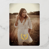 フォイルRNカドゥセウス卒業写真発表 箔招待状 (正面)