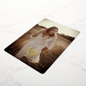 フォイルRNカドゥセウス卒業写真発表 箔招待状 (回転した状態)