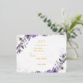 フォイルRSVPカード 箔招待状ポストカード (立ち正面)