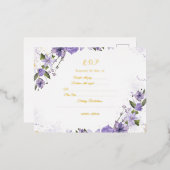 フォイルRSVPカード 箔招待状ポストカード (正面/裏面)