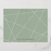 フォイルThe Jet Set旅行用文房具カード – Mint 箔招待状ポストカード (裏面)