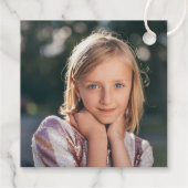 フォイルXOバレンタインデー写真ギフトラベル フェイバータグ (裏面)