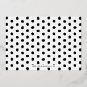 フォイルXOXOハートバレンタインデーカード – 白 箔招待状 (裏面)