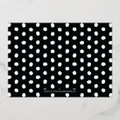 フォイルXOXOハートバレンタインデーカード – 黒 箔招待状 (裏面)