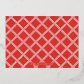 フォイルXOXOバレンタインデーのフォトカード – クリムゾン 箔招待状 (裏面)