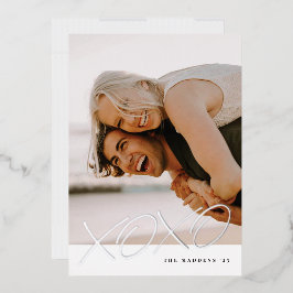 フォイルXOXOバレンタインデーカード – 黒 箔シーズンカード