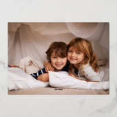 フォイルYou & Yours Boho 2フォトクリスマスホリデー 箔シーズンカード (裏面)