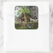 フォイ伝統的グラスグースファームステッカー スクエアシール (バッグ)