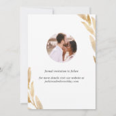 フォエレガントトアーチとゴールデン葉ズ セーブザデート (裏面)