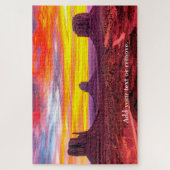 フォカスタムトカラフルサンセットモニュメントバレーユタ ジグソーパズル (縦)