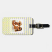 フォカスタムトパステルシェブロンパターン ラゲッジタグ (正面横)