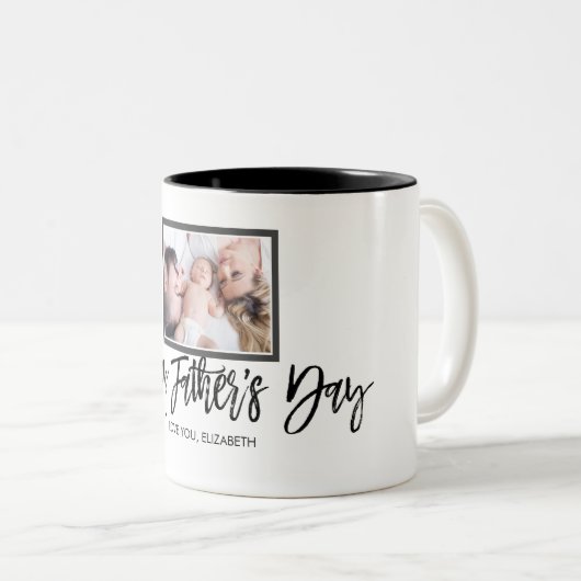 フォカスタムトファーパーソナライズされたザーズデイギフト ツートーンマグカップ (正面右)