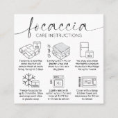 フォカッチャ気にパンガイミニマルドロゴベーカリー スクエア名刺 (正面)