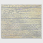 フォキエ金ゴールドグレーウッドシャビークローバーシルバー ラッピングペーパー (フラット)