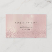 フォキエ金ゴールドバラピンク赤面パールフローラグリッター 名刺 (裏面)
