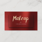 フォキエ金ゴールドブルゴーニュのタイポグラフメイクアップアーティスト3D 名刺 (正面)