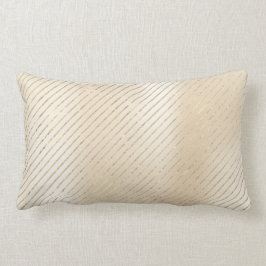 フォキエ金ゴールドメタリックストライプルのラインパールクリーム状 ランバークッション